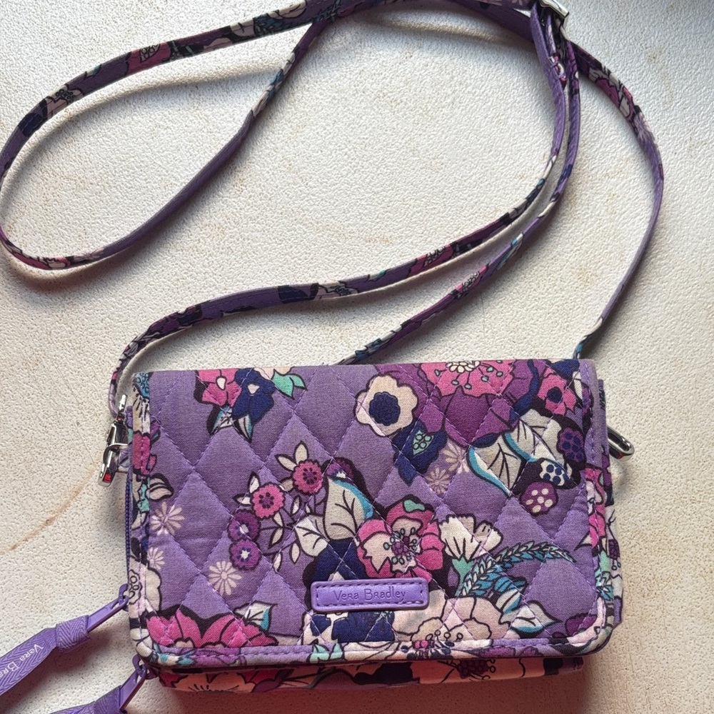 Vera Bradley Lavender Floral Crossbody Bag